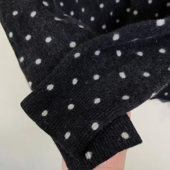 Lord & Taylor Cashmere Polka Dot Crewneck Sweater - Picture 7 of 11